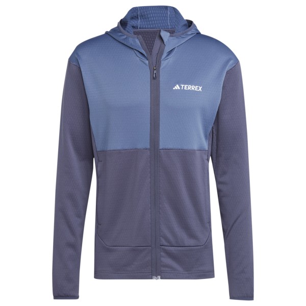 adidas Terrex - Terrex Xperior Light Fleece Hooded Jacket - Fleecejacke Gr S blau von adidas Terrex