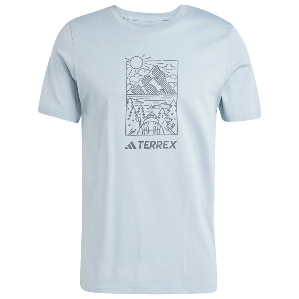 adidas Terrex - Wild Graphic T-Shirt - T-Shirt Gr S grau von adidas Terrex