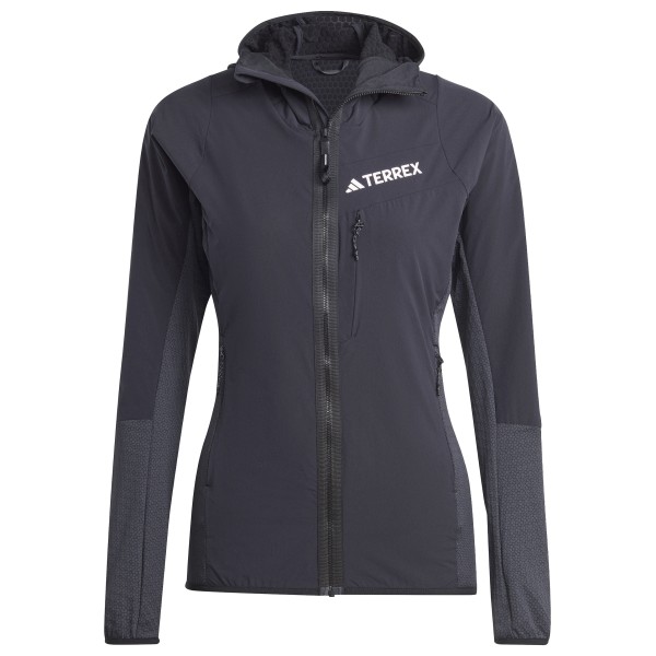 adidas Terrex - Women's Terrex Techrock Hooded Wind Fleece - Softshelljacke Gr XS grau von adidas Terrex