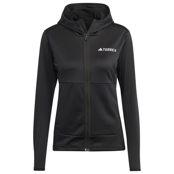 adidas Terrex - Women's Terrex Xperior Light Fleece Hooded - Fleecejacke Gr L schwarz von adidas Terrex