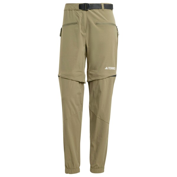 adidas Terrex - Women's Utilitas ZO Pants - Zip-Off-Hose Gr 32 - Regular oliv/beige von adidas Terrex