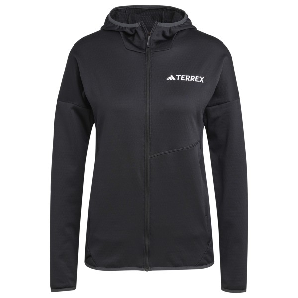 adidas Terrex - Women's Xploric Light Fleece Hooded Jacket - Fleecejacke Gr L schwarz/grau von adidas Terrex