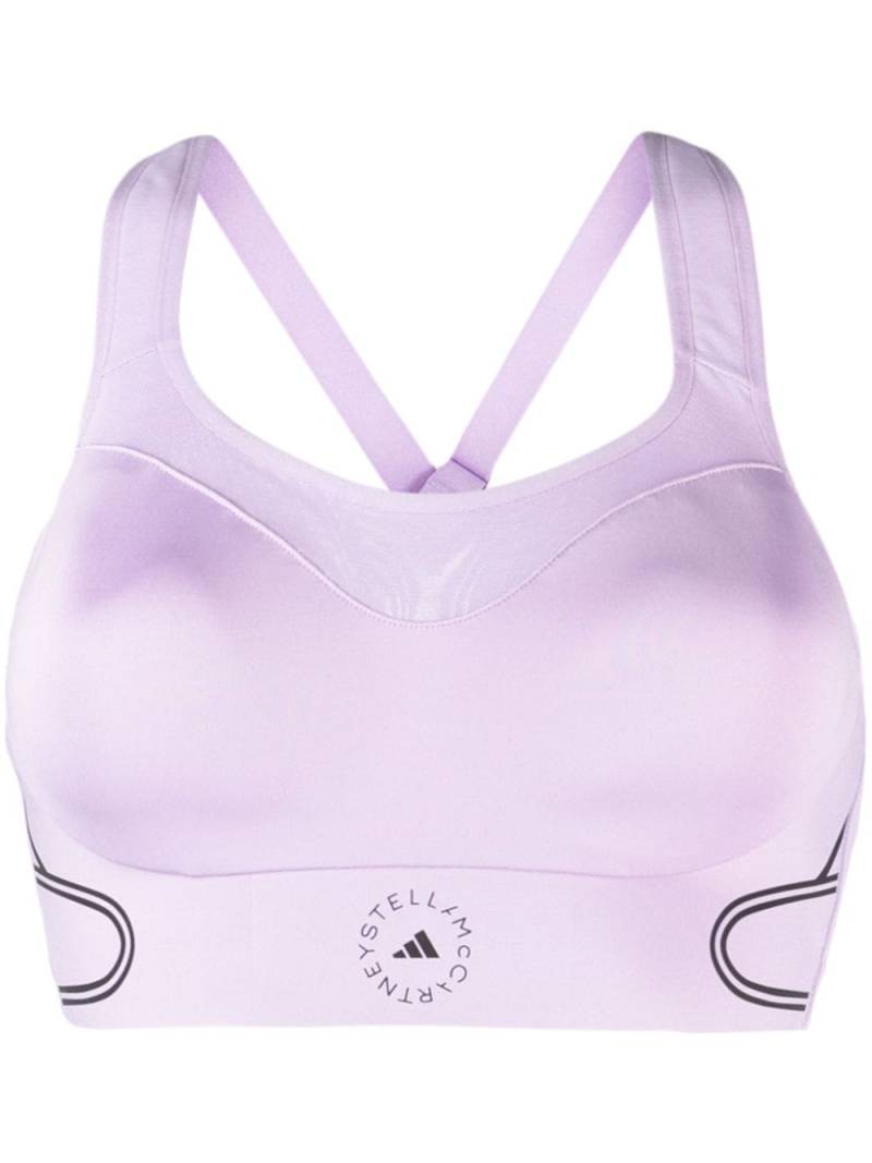 adidas by Stella McCartney TruePace scoop-neck sports bra - Purple von adidas by Stella McCartney