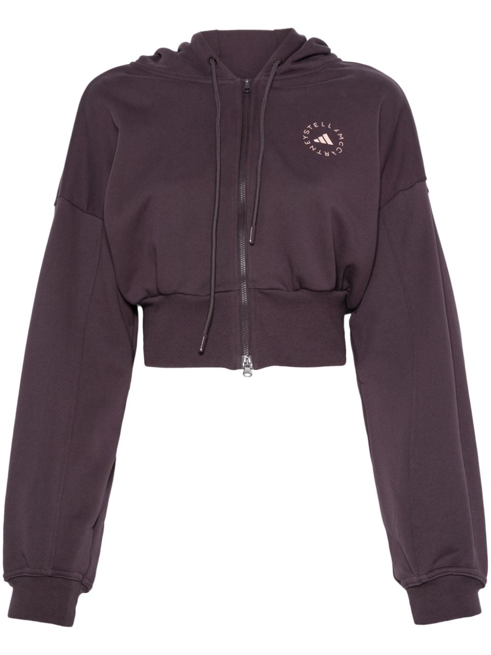 adidas by Stella McCartney cropped hoodie - Purple von adidas by Stella McCartney