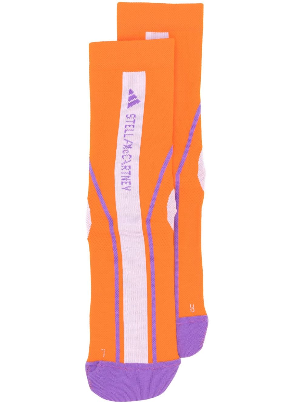 adidas by Stella McCartney intarsia-knit logo socks - Orange von adidas by Stella McCartney