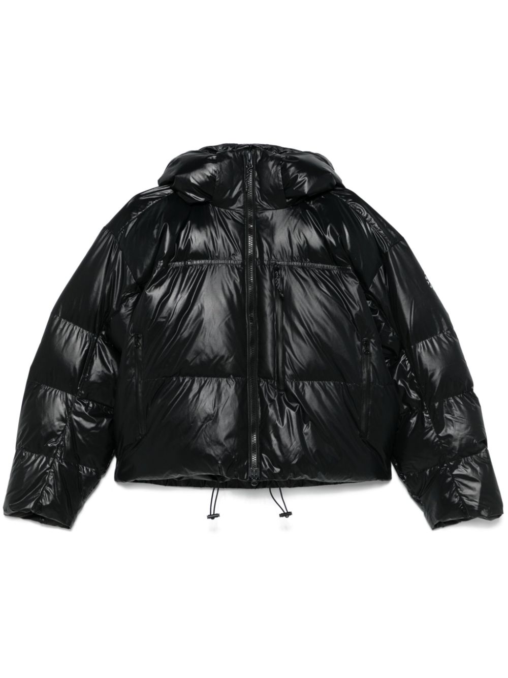 adidas by Stella McCartney logo-patch puffer jacket - Black von adidas by Stella McCartney