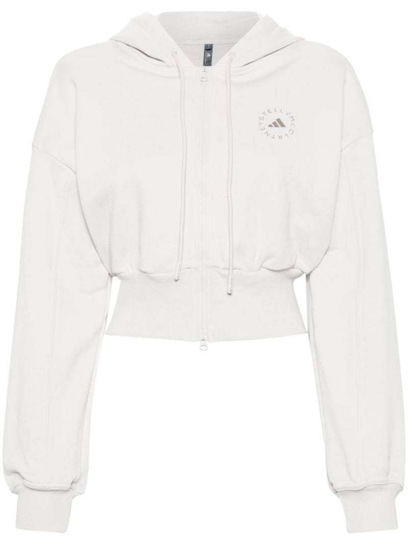 adidas by Stella McCartney logo-print cropped hoodie - Grey von adidas by Stella McCartney