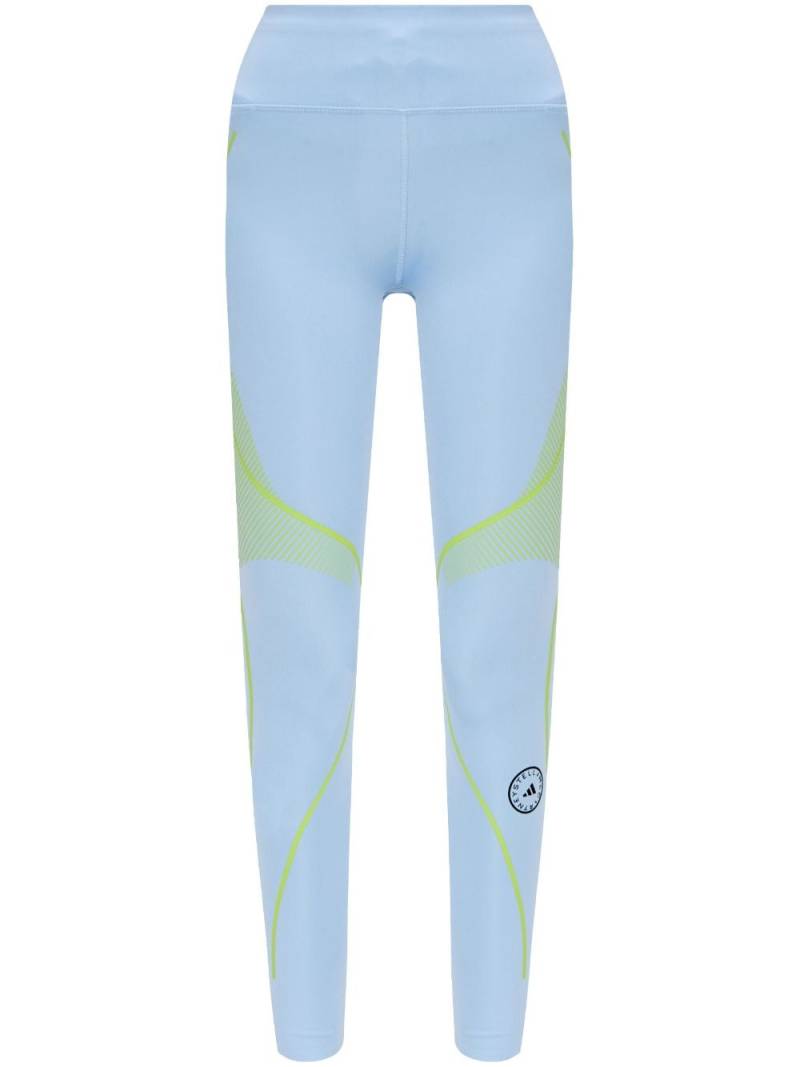 adidas by Stella McCartney logo-print high-waisted leggings - Blue von adidas by Stella McCartney