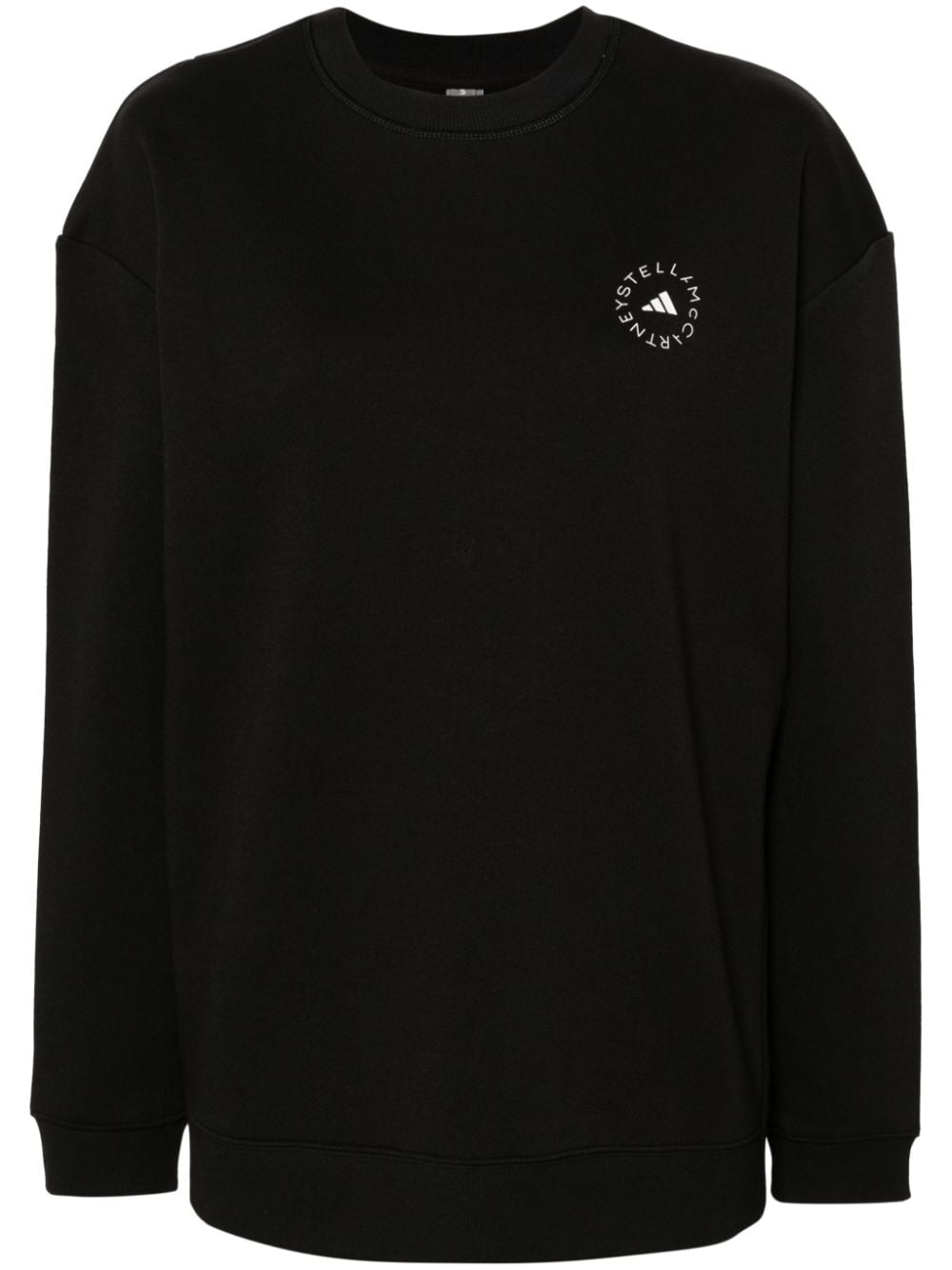 adidas by Stella McCartney logo-print jersey sweatshirt - Black von adidas by Stella McCartney