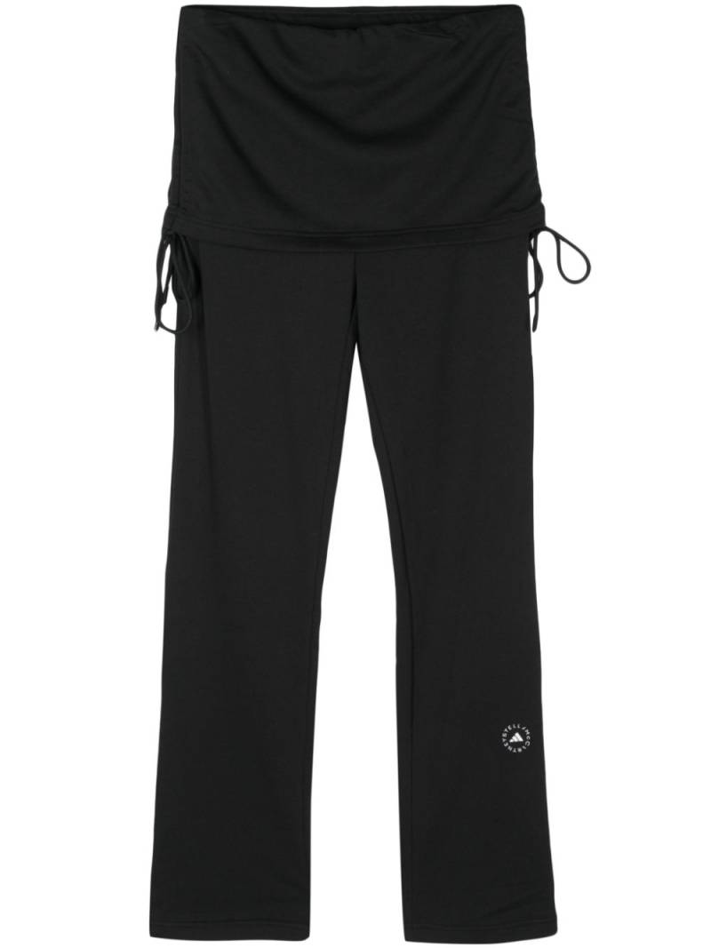 adidas by Stella McCartney logo-raised straight trousers - Black von adidas by Stella McCartney