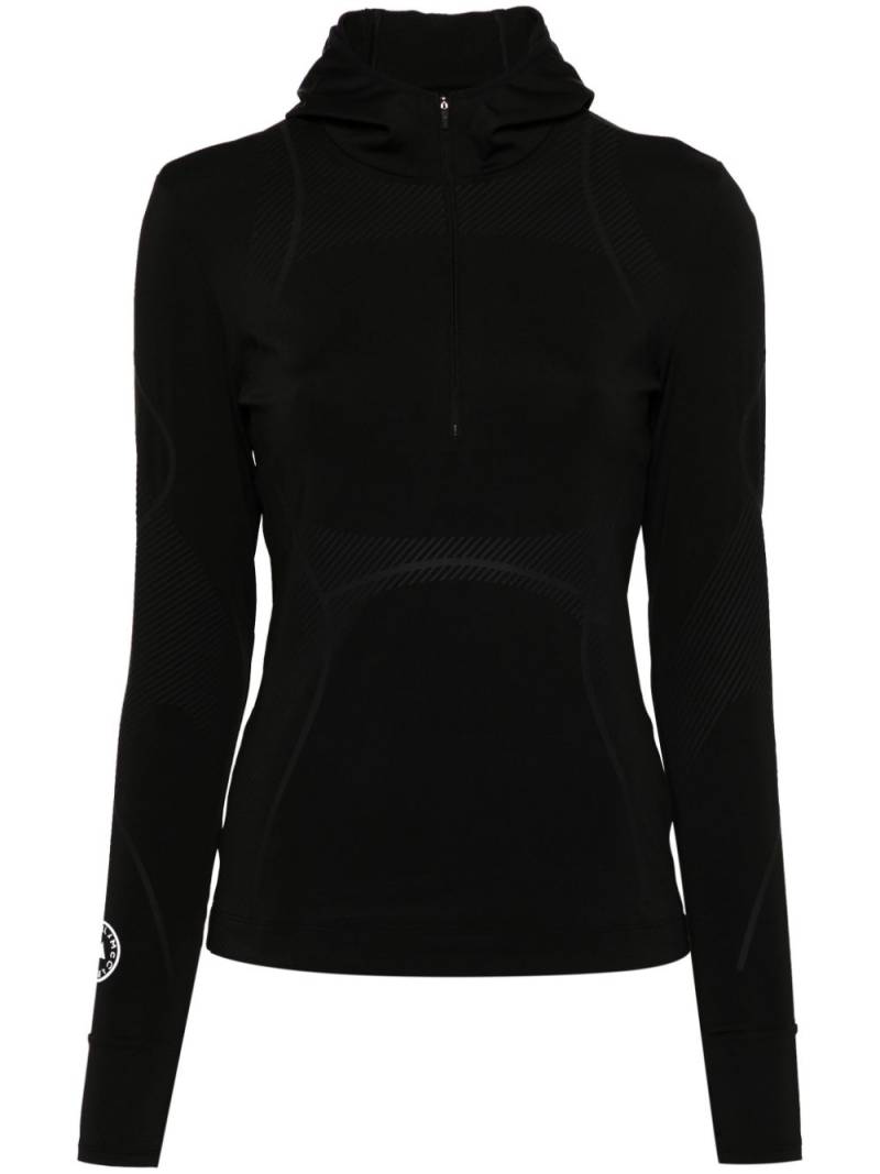 adidas by Stella McCartney logo-tape compression top - Black von adidas by Stella McCartney