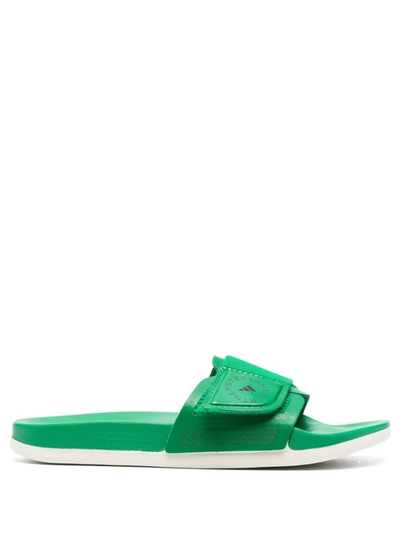 adidas by Stella McCartney logo touch-strap sliders - Green von adidas by Stella McCartney