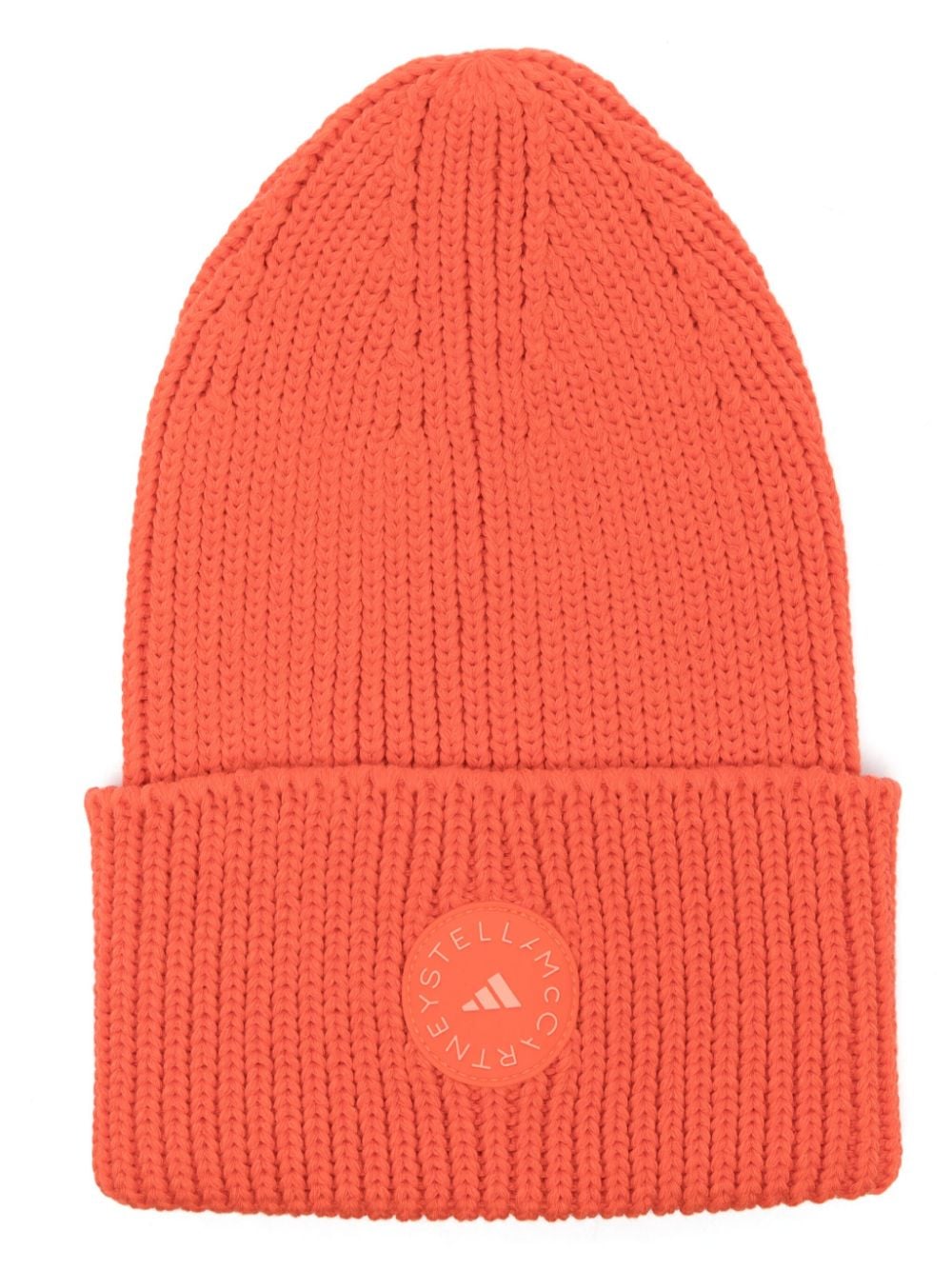 adidas by Stella McCartney rubberised-logo beanie - Orange von adidas by Stella McCartney