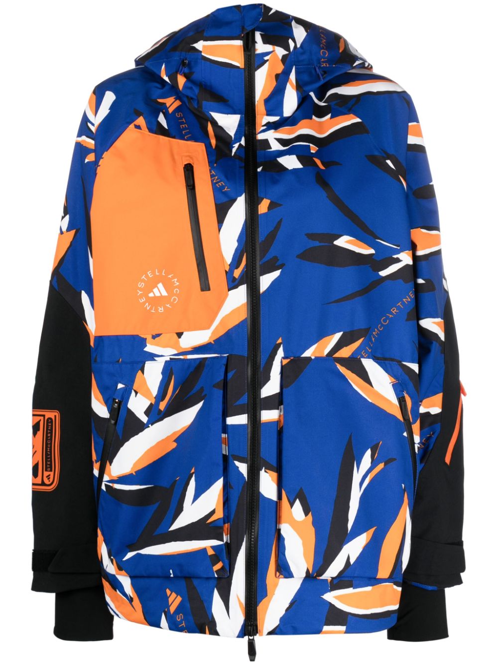 adidas by Stella McCartney x Terrex TrueNature abstract-print ski jacket - Blue von adidas by Stella McCartney