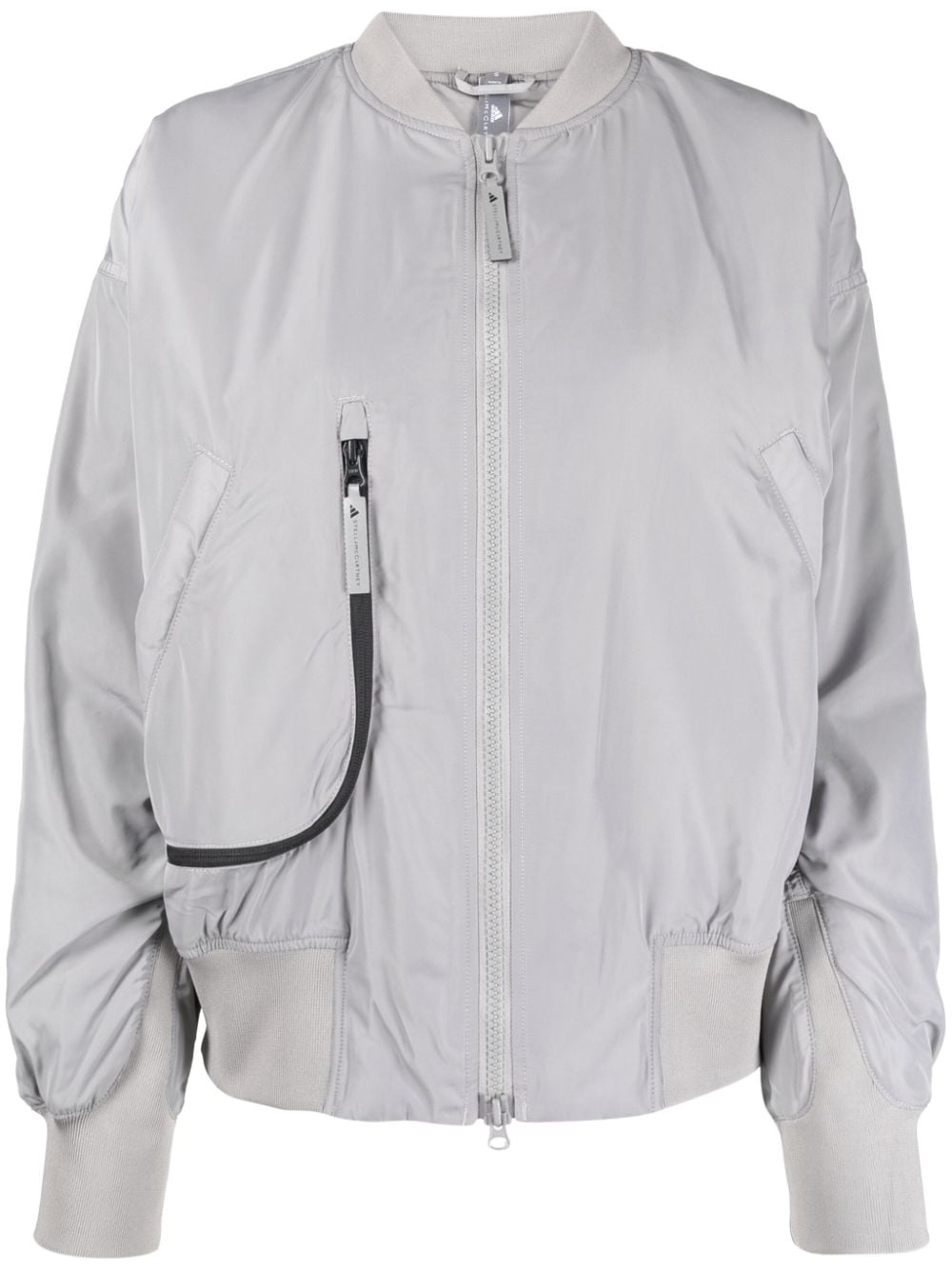 adidas by Stella McCartney zip-high bomber jacket - Grey von adidas by Stella McCartney