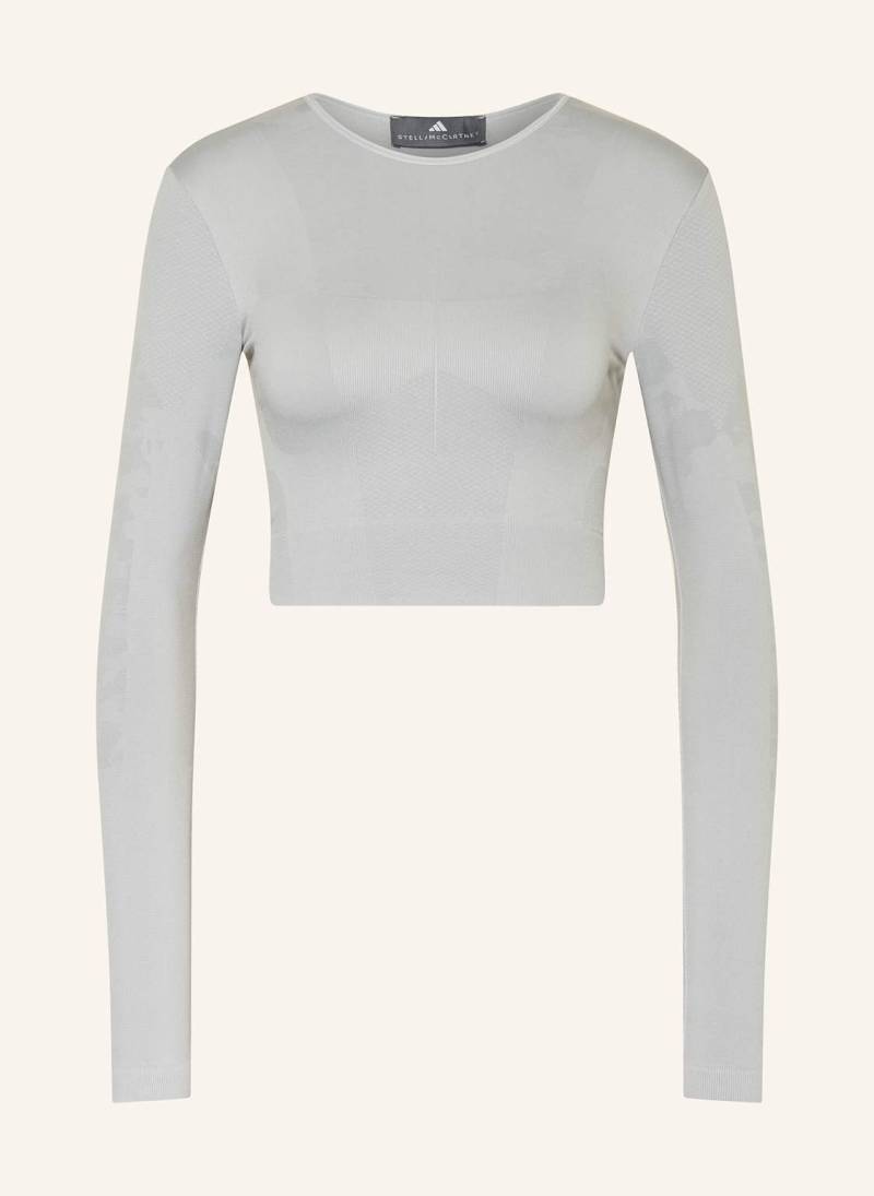 Adidas By Stella Mccartney Cropped-Top Truestrength grau von adidas by stella mccartney