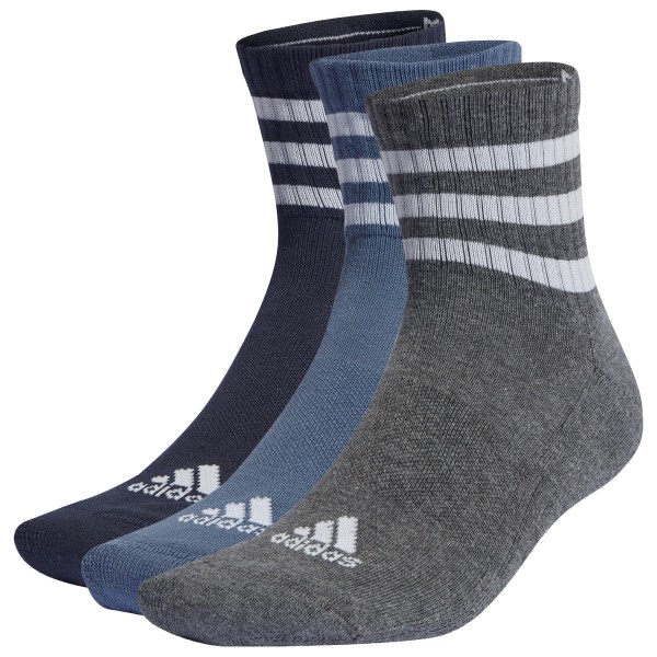 adidas - 3S Cushioned Sportswear Mid 3-Pack - Multifunktionssocken Gr XL - EU: 46-48 grau/blau adidas - 3S Cushioned Sportswear Mid 3-Pack - Multifunktionssocken Gr XL - EU: 46-48 grau/blau von adidas