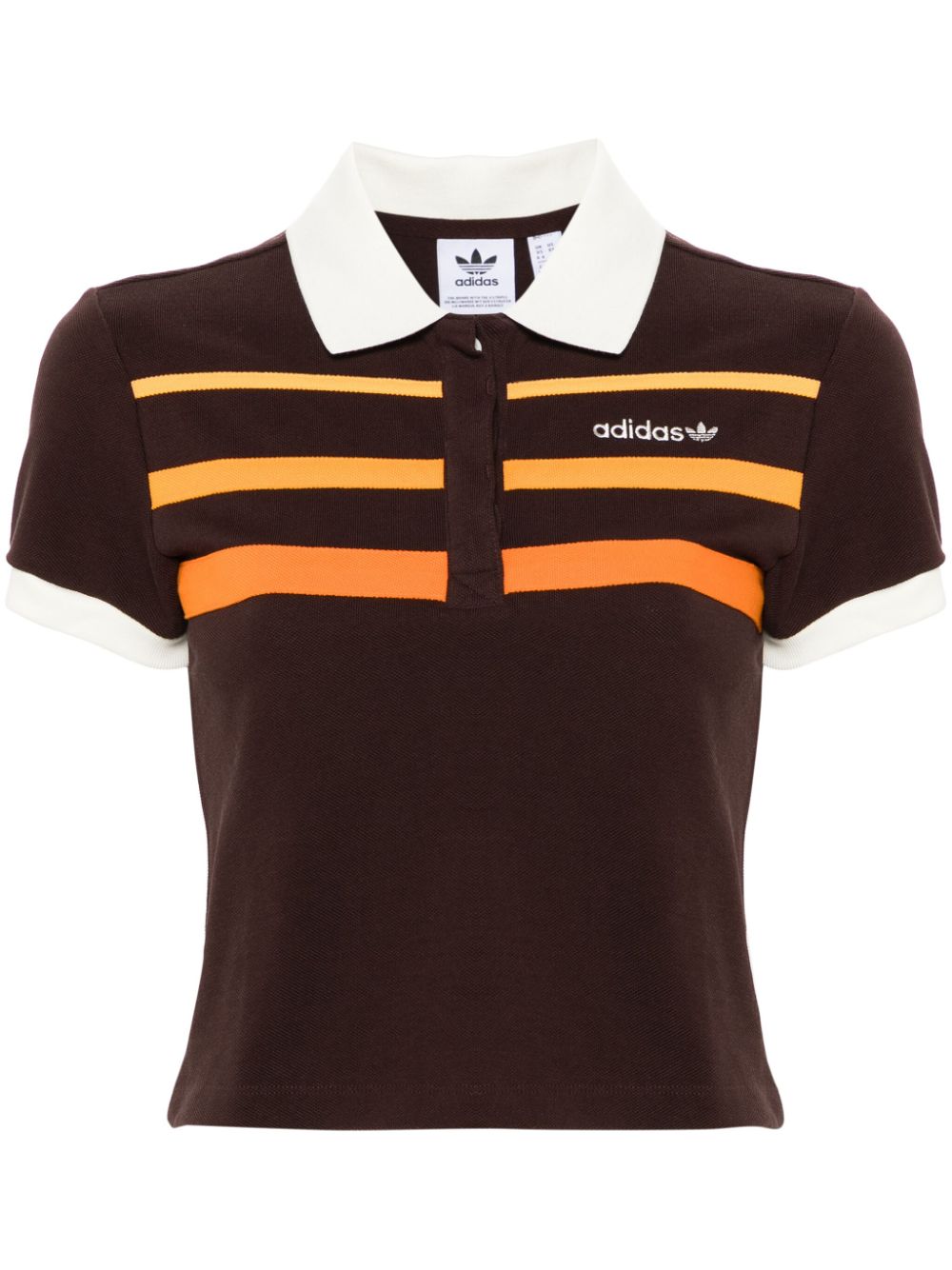 adidas '80s logo-embroidered polo top - Brown von adidas