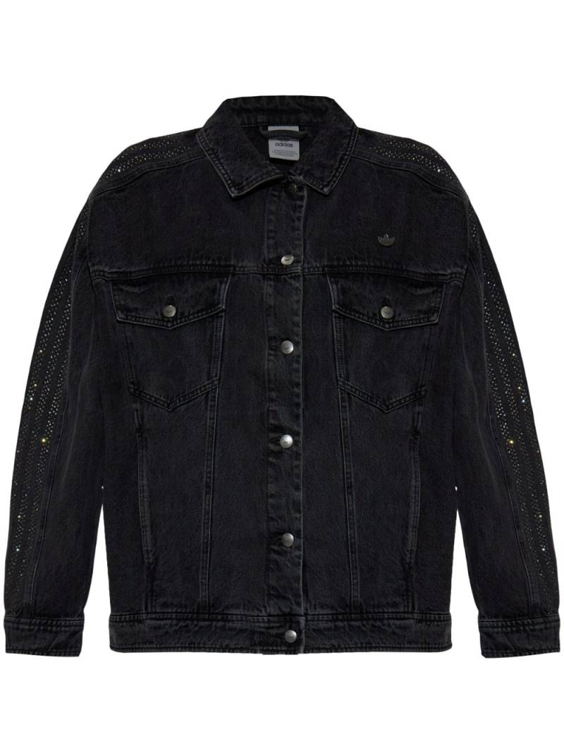 adidas Atlanta Rhinestone denim jacket - Black von adidas