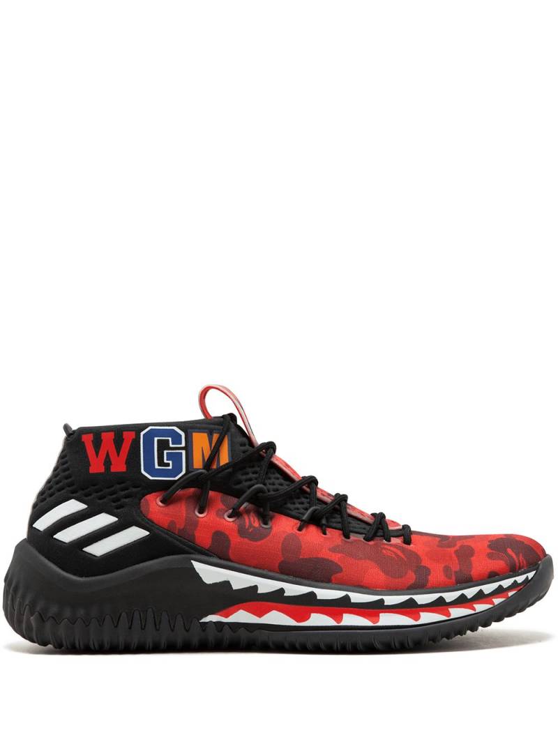 adidas x BAPE Dame4 "Red Shark ABC Camo" sneakers von adidas