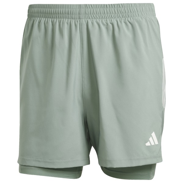 adidas - Own the Run Bars Shorts 2in1 - Laufshorts Gr S grau von adidas