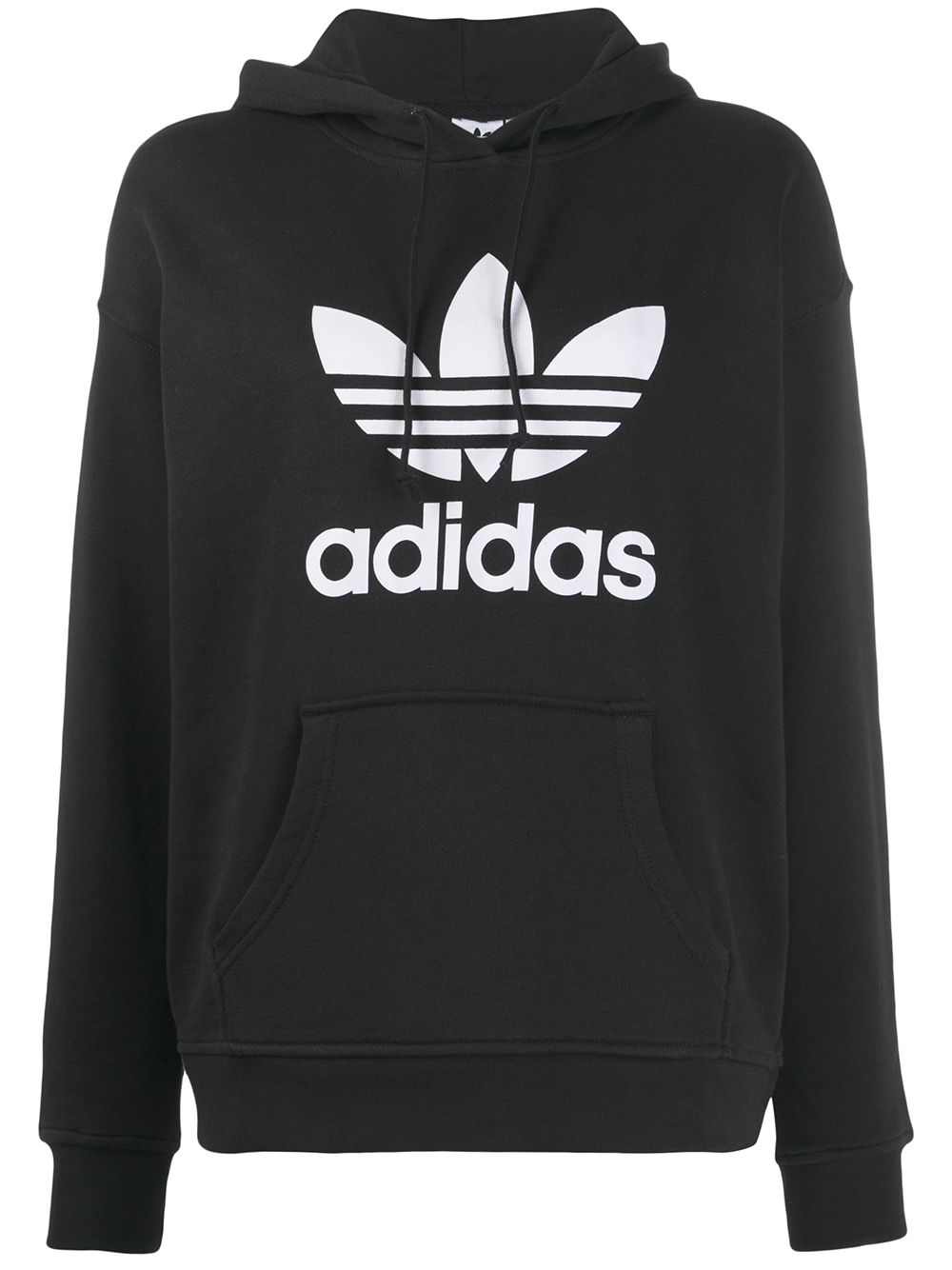 adidas Trefoil logo print hoodie - Black von adidas