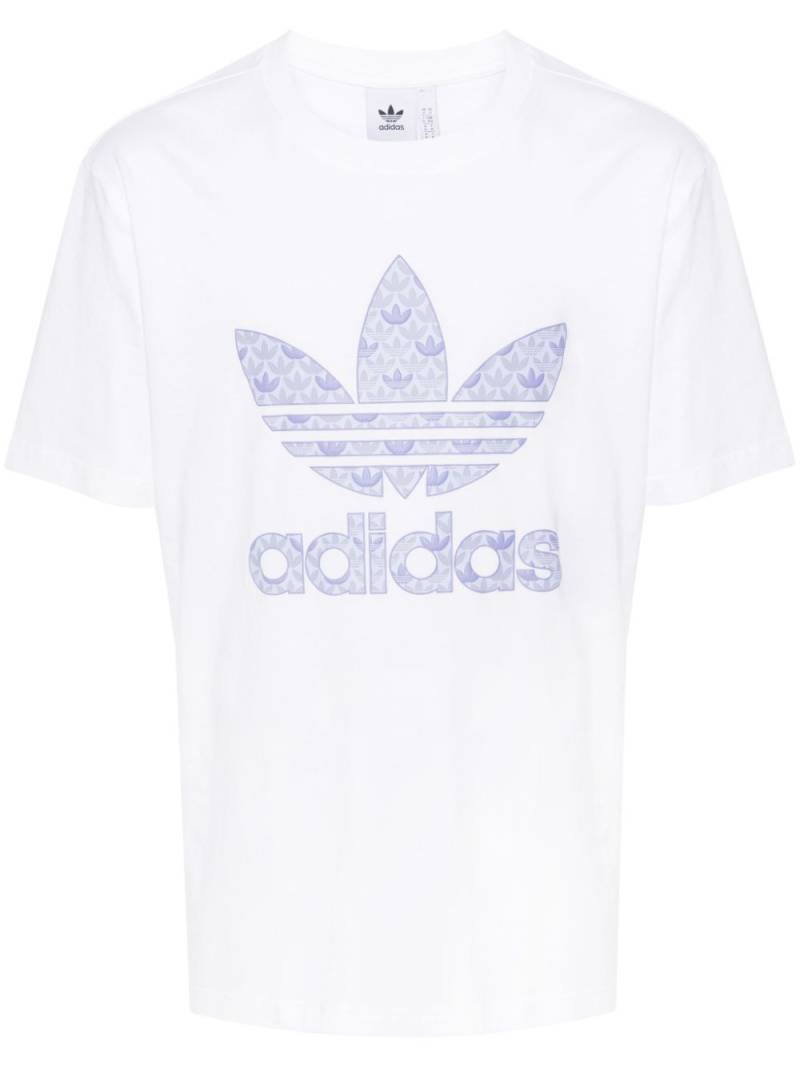 adidas Trefoil-print cotton T-shirt - White von adidas