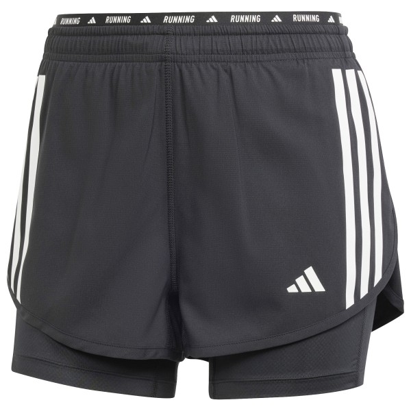 adidas - Women's Own The Run 3-Stripes 2in1 Shorts - Laufshorts Gr L;M;S;XL;XS grau;rosa von adidas