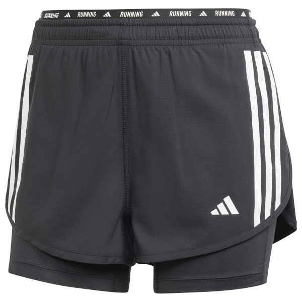 adidas - Women's Own The Run 3-Stripes 2in1 Shorts - Laufshorts Gr XS grau von adidas