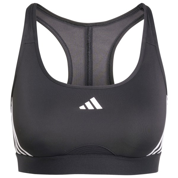 adidas - Women's Powerreact 3 Stripes Bra - Sport-BH Gr L;M;S;XL;XS grau von adidas