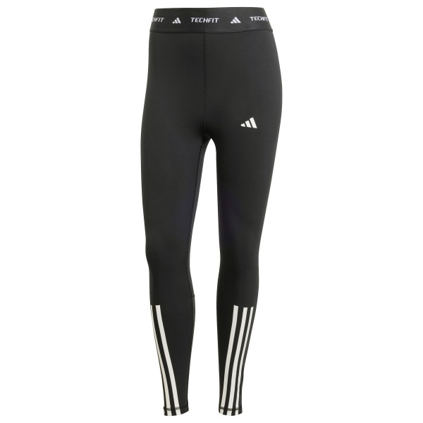 adidas - Women's Techfit 3-Stripes 7/8 Leggings - Lauftights Gr S schwarz von adidas