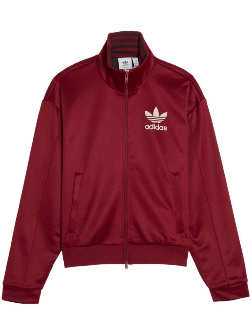 adidas X Wales Bonner flocked-Trefoil logo track jacket - Red von adidas