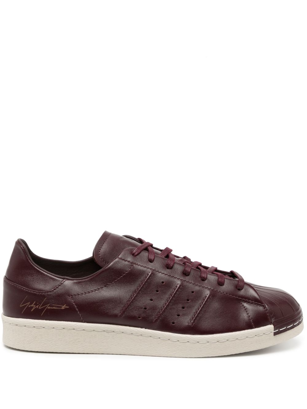 adidas Y-3 Superstar lace-up leather sneakers - Red von adidas