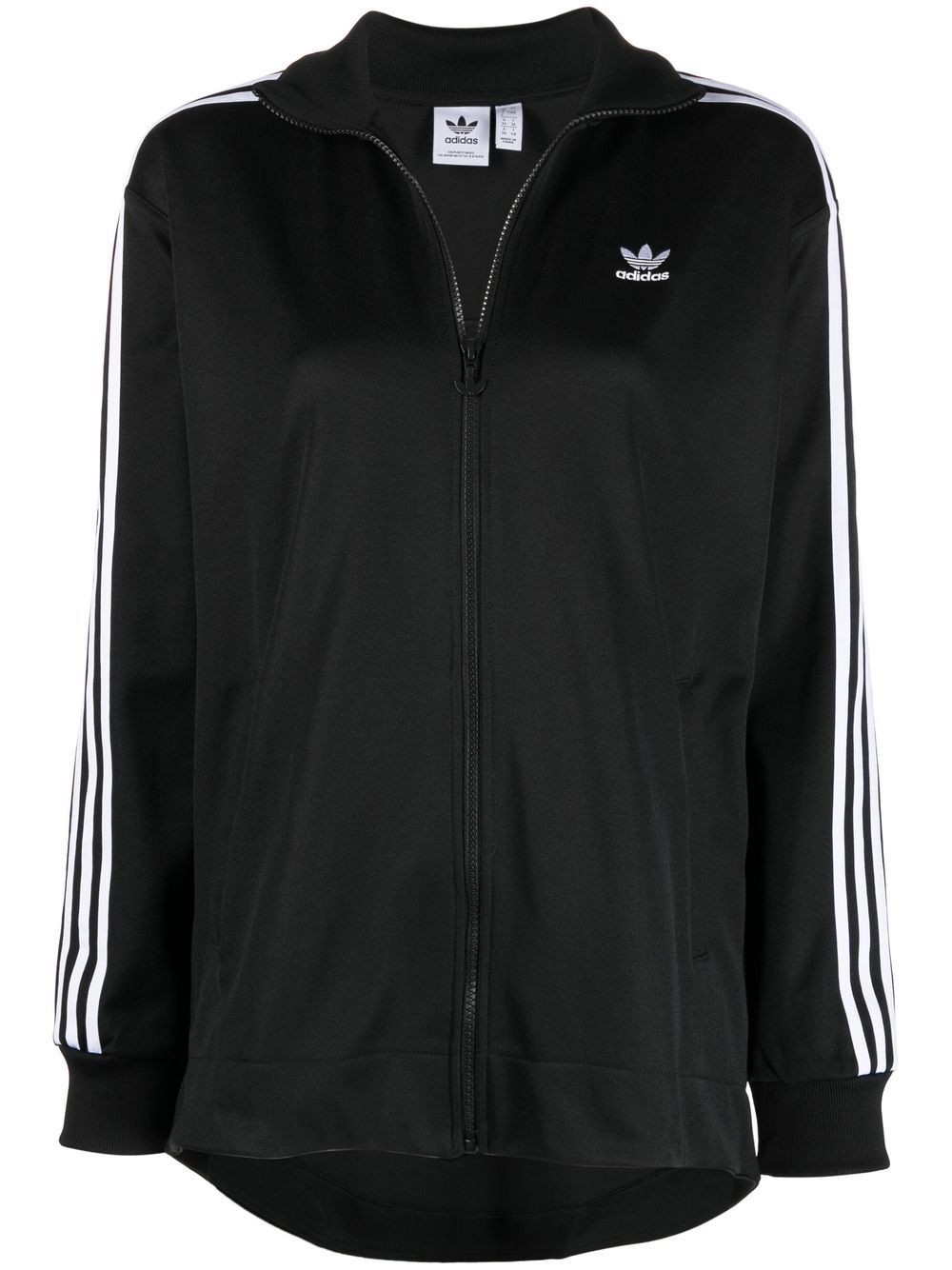 adidas embroidered-logo zip-up sweatshirt - Black von adidas