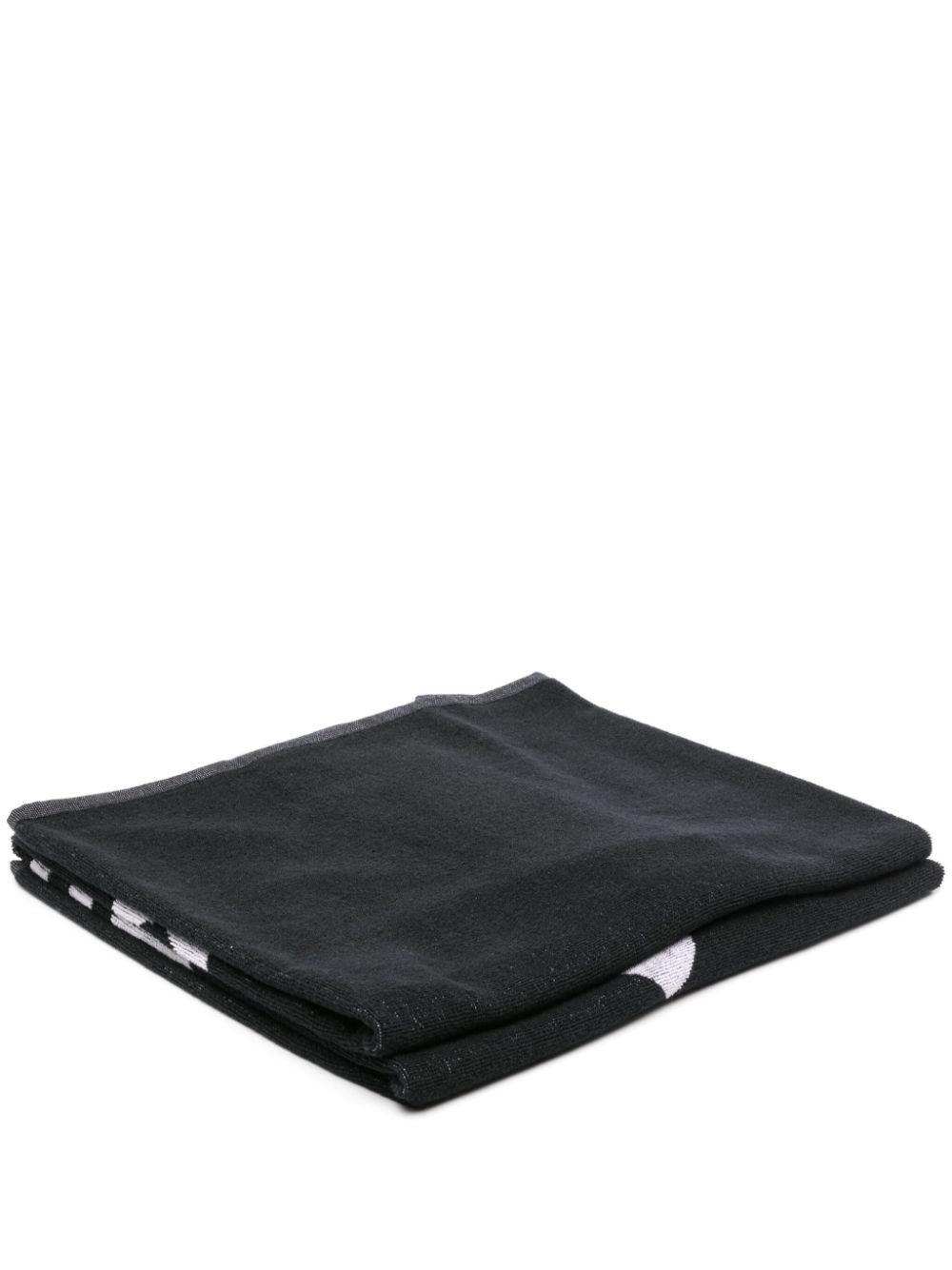 adidas extra-large trefoil-jacquard towel (100cm x 170cm) - Black von adidas