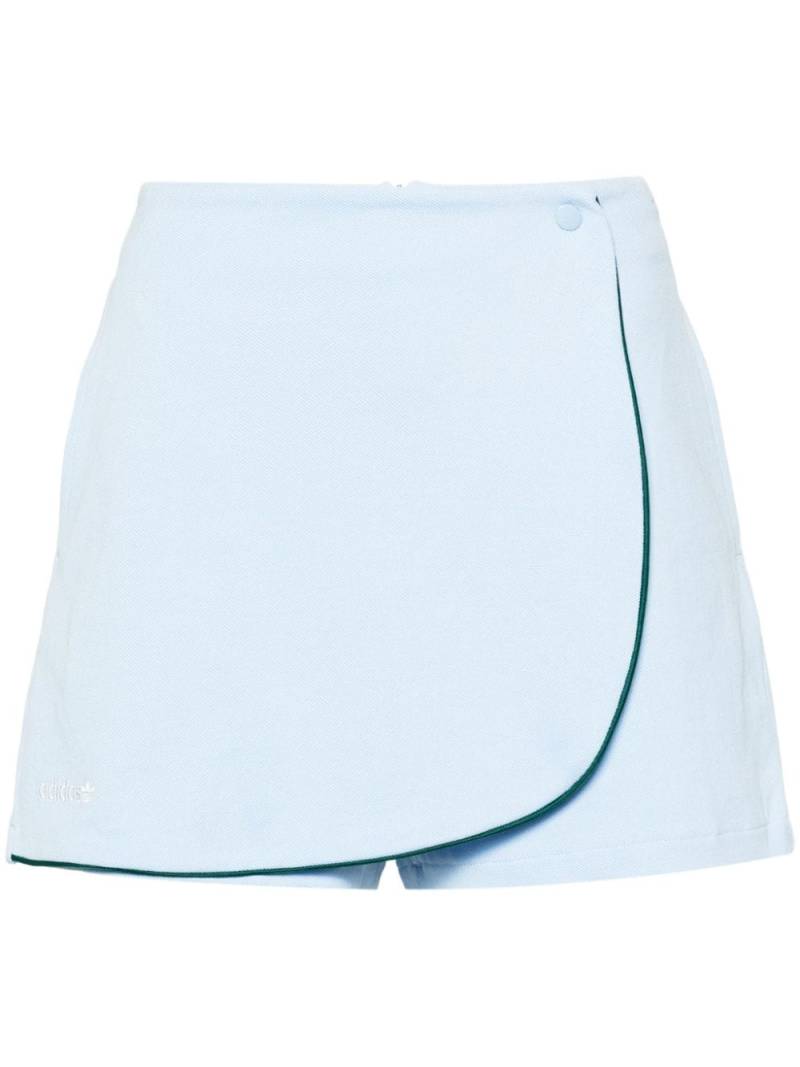 adidas logo-embroidered cotton skort - Blue von adidas