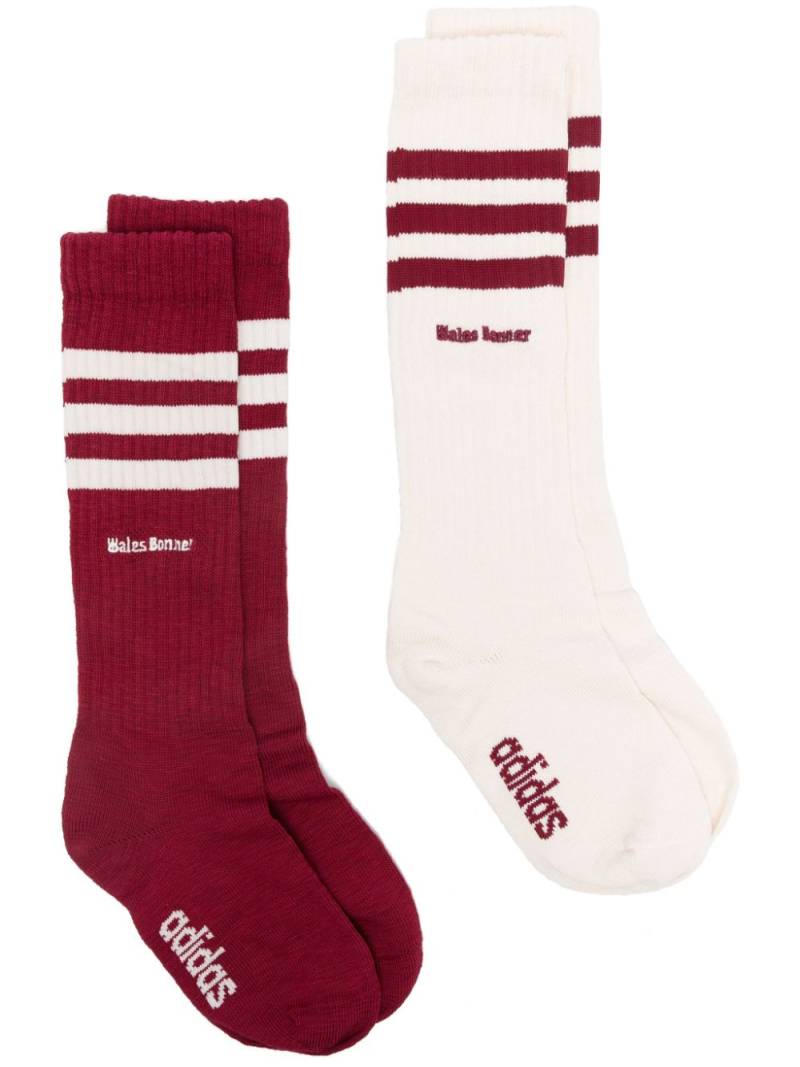 adidas logo-embroidered socks (pack of two) von adidas