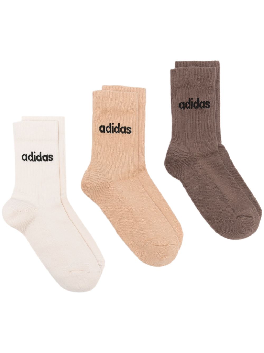 adidas logo intarsia-knit socks (pack of three) - White von adidas