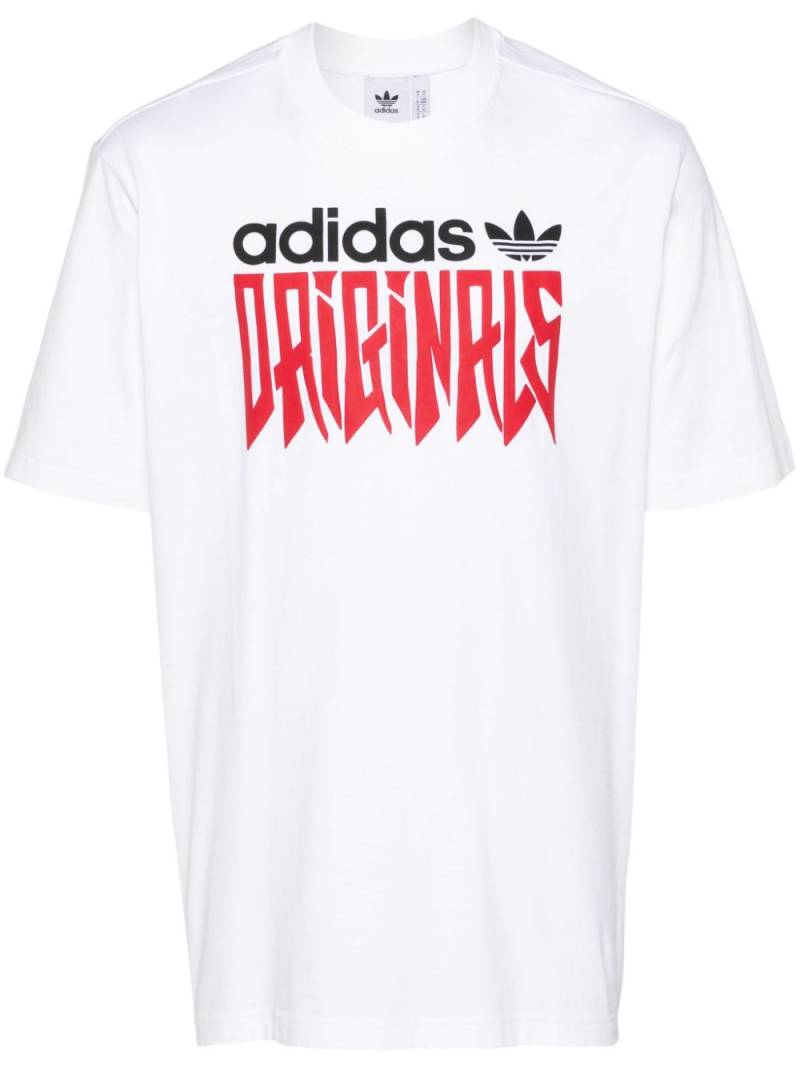 adidas logo-print cotton T-shirt - White von adidas