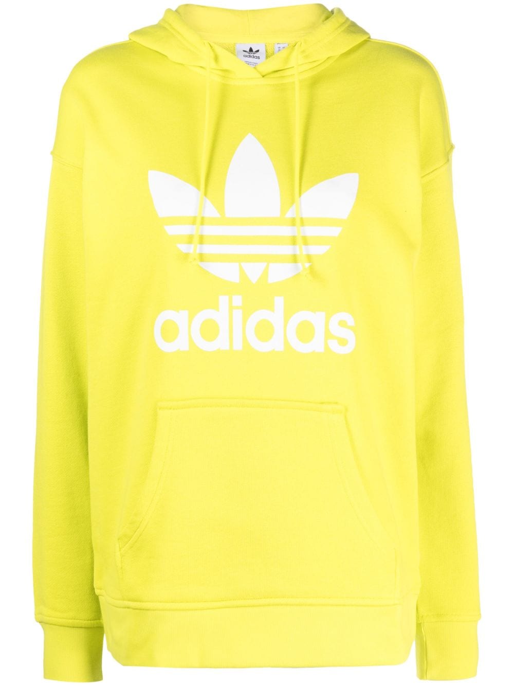 adidas logo-print cotton hoodie - Green von adidas