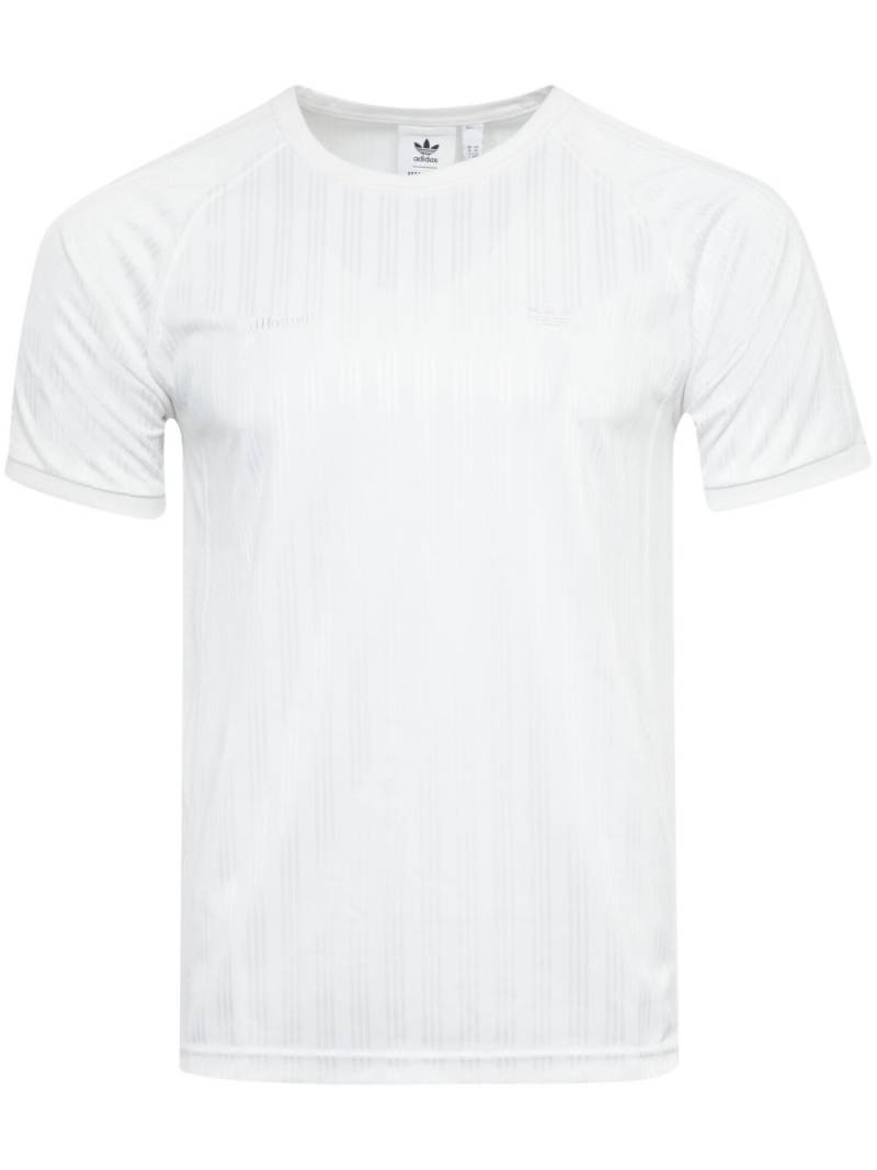 adidas striped crew neck T-shirt - White von adidas