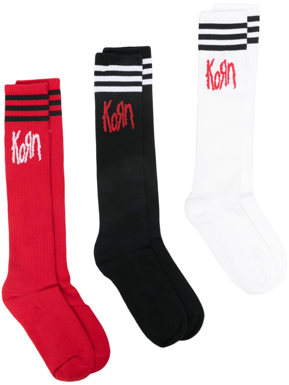 adidas x KoRn knee socks (pack of three) - White von adidas