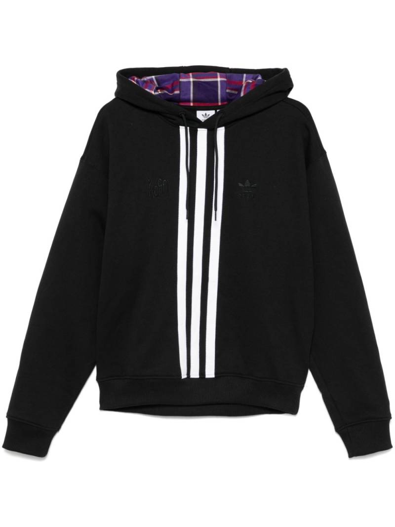 adidas x KoRn patch-lettering hoodie - Black von adidas