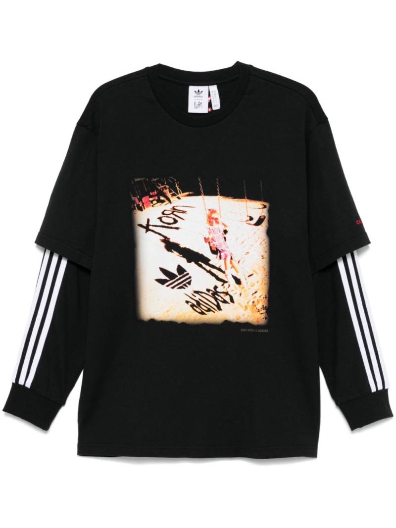 adidas x KoRn photograph-print T-shirt - Black von adidas