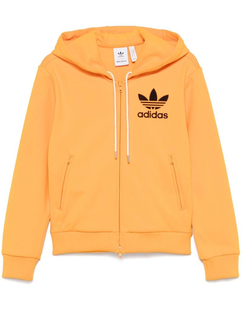 adidas x Wales Bonner logo-flocked hoodie - Orange von adidas