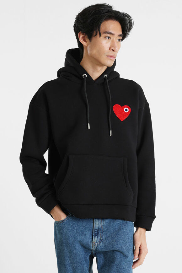 adj Heart Kapuzensweatshirt | Black | Herren  | L von adj