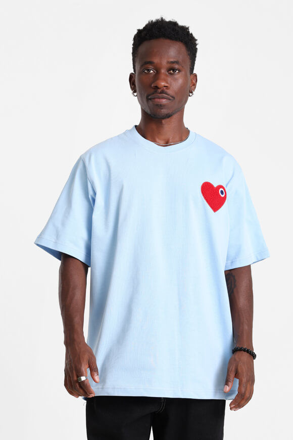 adj Heart T-Shirt | Baby Blue | Herren  | S von adj