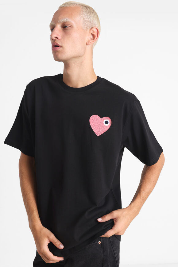 adj Heart T-Shirt | Black + Pink | Herren  | L von adj