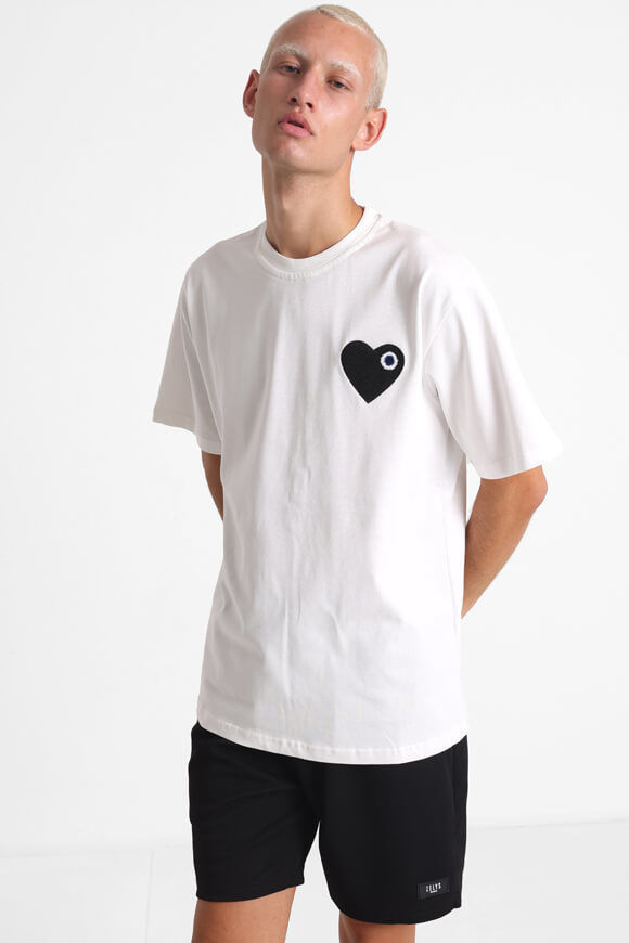 adj Heart T-Shirt | Offwhite + Black | Herren  | L von adj