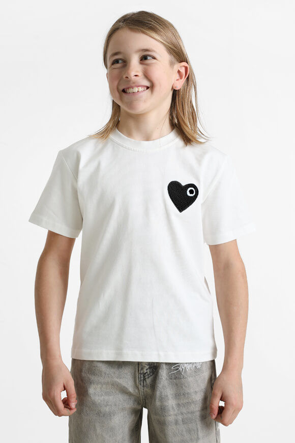 adj Heart T-Shirt | Offwhite + Black | Jungen  | 10 von adj